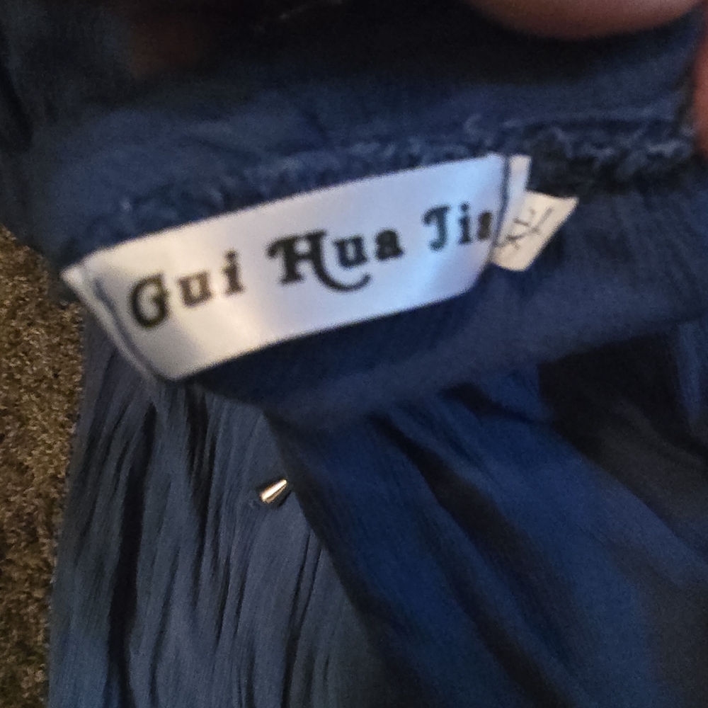 Gui Hua Jia Chic Blue Maxi Dress for Women SzM - Picture 9 of 9